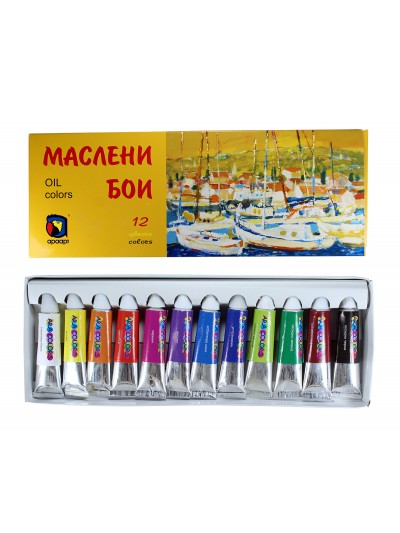 Маслени бои Араколорс 12 цвята в туба 16 мл