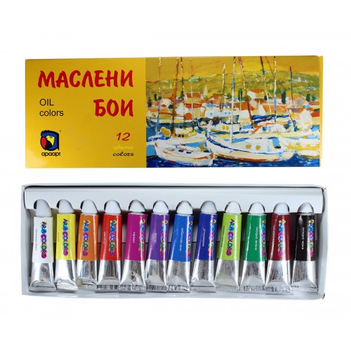 Маслени бои Араколорс 12 цвята в туба 16 мл - Номер 90009