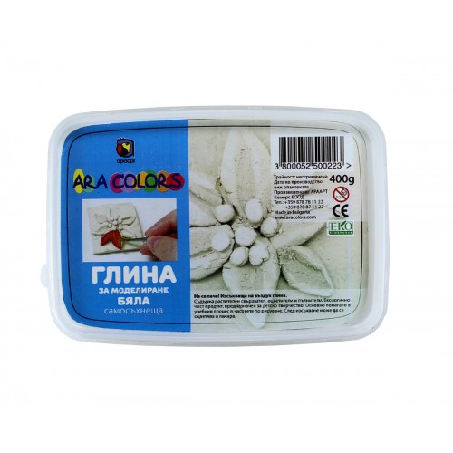 Глина Араколорс, бяла, самосъхнеща 400 гр - Номер 90012