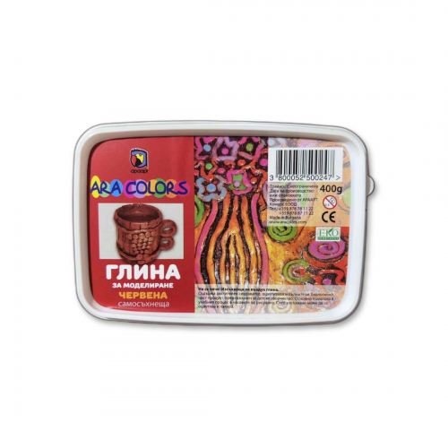 Глина Араколорс, червена, самосъхнеща 400 гр - Номер 90011